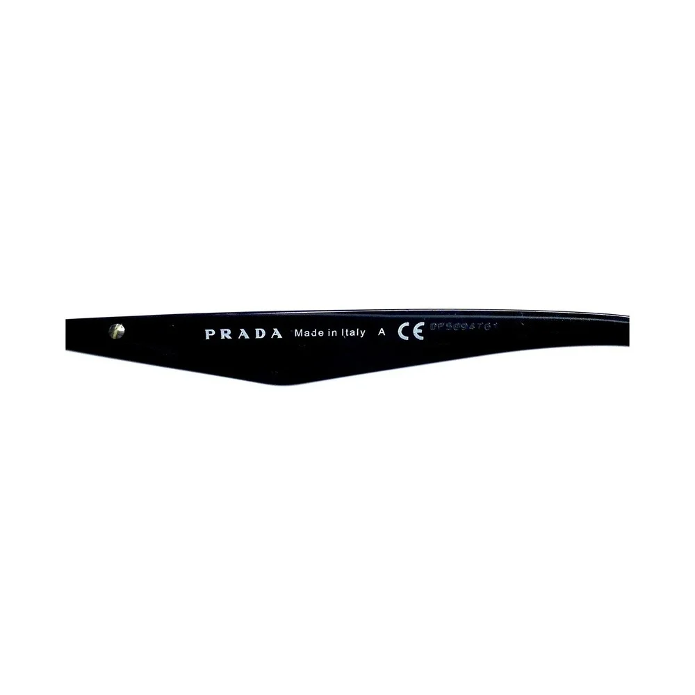 Prada Black Clear Gray Cat Eye Retro Glasses Italy VPR15P ZYY-101 53 16 135